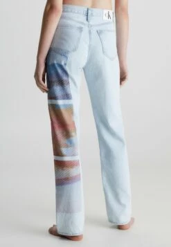 Calvin Klein Jeans High Rise Printed - Straight Leg Jeans - Denim Light -Mode Dameskleding Winkel 00bd63048ee84ac0bfde9ec84cddfb9c