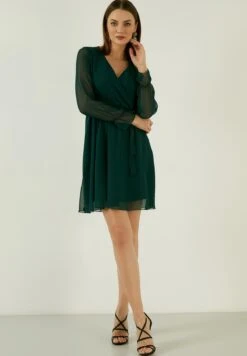 LELA Mini- Jurk - Petrol Blue -Mode Dameskleding Winkel 03dfb18069eb49e7a9d45aeb4aeaef3b