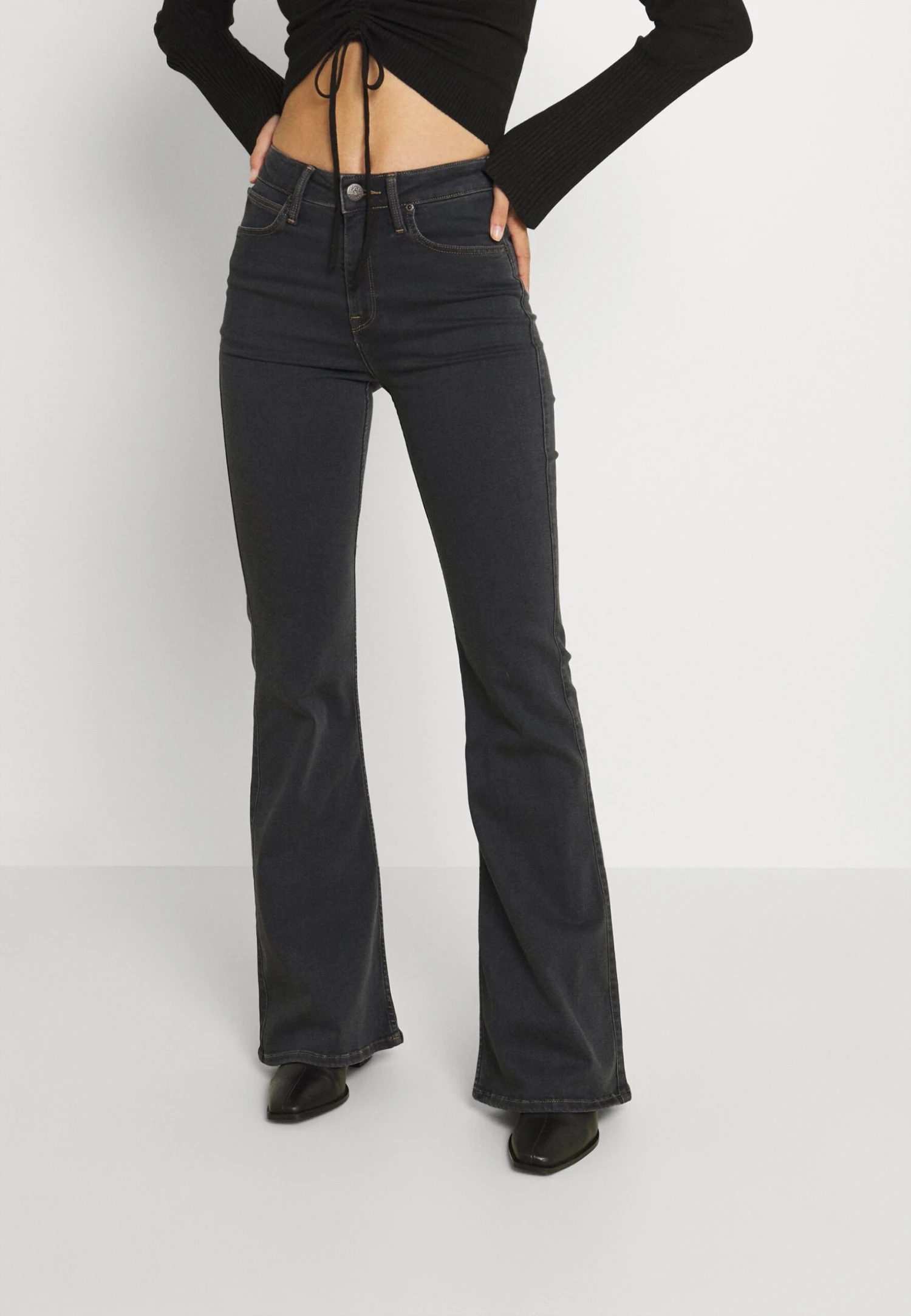 Lee Breese - Flared Jeans - Washed Black 3 Lee Breese - Flared Jeans - Washed Black