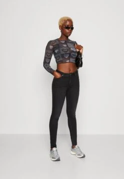 Lee Scarlett High - Jeans Skinny Fit - Tingled Black -Mode Dameskleding Winkel 1c2f4d11c4414355a0d4ff2e62667ce6