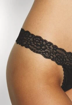 Anna Field 10Pp Cotton And Lace Thong - String - Black -Mode Dameskleding Winkel 1e3643c56d2f40289953e14d52bb3ace