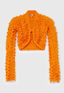 Spiky Cardigan - Vest - Orange -Mode Dameskleding Winkel 221155d3f7de4ba5a317831ed9235ed4