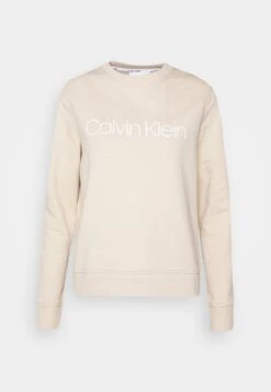 Calvin Klein Core Logo - Sweater - White Clay -Mode Dameskleding Winkel 28fe3dac0bd4491aa03e5804ed475f3b
