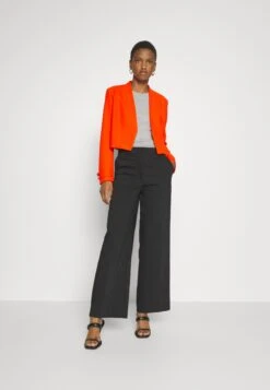 Boss Slim-Fit Cropped Jacket With Collarless Styling - Blazer - Bright Orange -Mode Dameskleding Winkel 3312aa900d0f45f49115e4640ef0dd5e