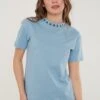 LELA Regular Fit - T-Shirt Print - Baby Blue -Mode Dameskleding Winkel 3381f59ccaf5499390a06a6660667a16