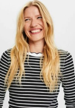 ESPRIT Muschelkante Am Ausschnitt - Longsleeve - Black -Mode Dameskleding Winkel 3b4e6e0b5a0a48d09a5ec484746cc247