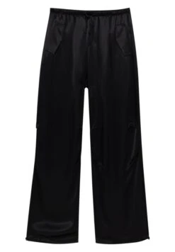 PULL & BEAR Satin Parachute - Broek - Mottled Black 12 PULL & BEAR Satin Parachute - Broek - Mottled Black -Mode Dameskleding Winkel 3db3449f4e3b4a4097e53d428c80fef4