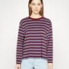 Monki Longsleeve - Dark Red/Blue -Mode Dameskleding Winkel 3ea7106a5b974c61bbeac878d0a8eb63