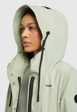 Khujo Adda - Halflange Jas - Blassgrün -Mode Dameskleding Winkel 4cd7a195cfdf4272a2095a462d8c6fa6