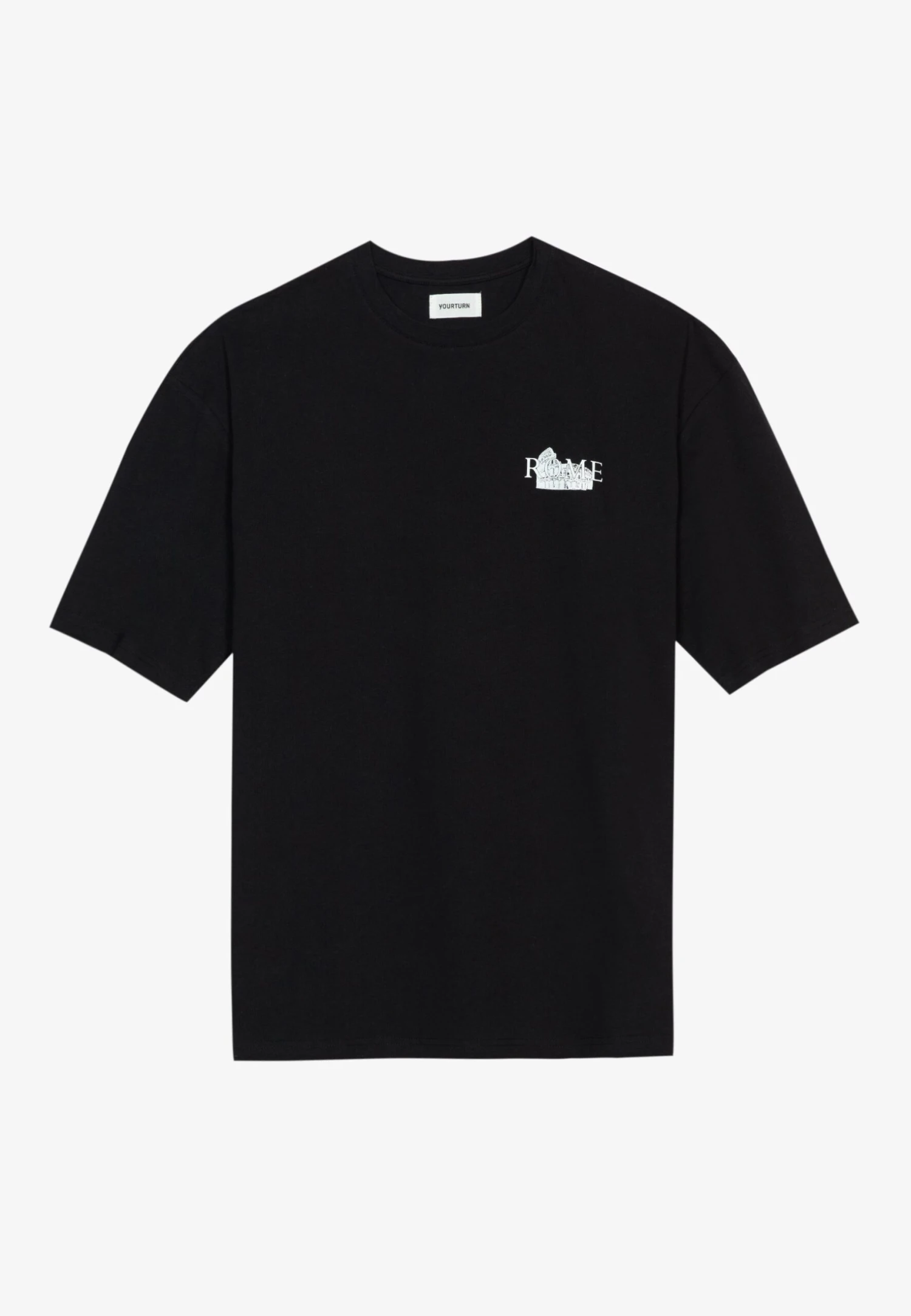 YOURTURN Rome Tee Unisex - T-Shirt Print - Black 6 YOURTURN Rome Tee Unisex - T-Shirt Print - Black - Afbeelding 4