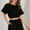 LELA Two Piece Set - Regular Fit - Shorts - Black -Mode Dameskleding Winkel 619596d0c34b4198b54366af8a45fe7f
