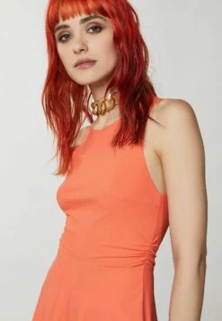 Patrizia Pepe Essential- Jurk - Intense Coral -Mode Dameskleding Winkel 6346e6bc36d5451cb78c432ccd84b7ec