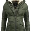 Navahoo Megan - Winterjas - Olive Green -Mode Dameskleding Winkel 6786c3b05c684375ad4c775d3e21fe26