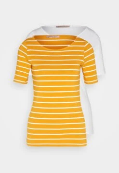 Anna Field T-Shirt Print - Dark Yellow/White -Mode Dameskleding Winkel 68c751402ad344f6b49518e6d25e3007