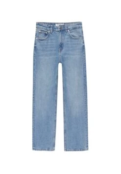 PULL & BEAR High Waist - Straight Leg Jeans - Stone Blue Denim -Mode Dameskleding Winkel 6c8f3e49e7f846c5958389a273fa11b1