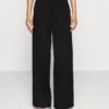 Petite Tailored Wide Leg Trouser - Broek - Black -Mode Dameskleding Winkel 74802865d4bf446c96f398e4322abd59