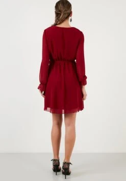 LELA Mini- Jurk - Bordeaux -Mode Dameskleding Winkel 74d1d23a325f46848303e7459e248be2