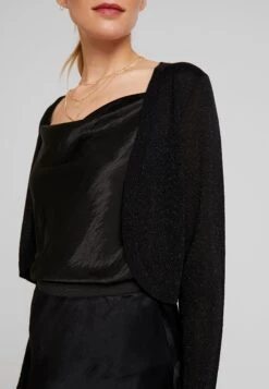 Kaffe Kaankra Bolero - Vest - Deep Black -Mode Dameskleding Winkel 7b7580409a8c44a79818799b4b274dca