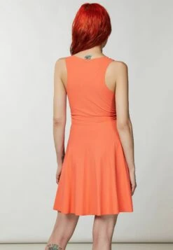 Patrizia Pepe Essential- Jurk - Intense Coral -Mode Dameskleding Winkel 86434886480b48ca8fb9624ffffaf5f9