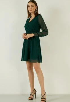 LELA Mini- Jurk - Petrol Blue -Mode Dameskleding Winkel 8d8cc3759043454b8467934ba98d785a