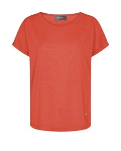 Mos Mosh Kay Tee - T-Shirt Basic - Burnt Ochre -Mode Dameskleding Winkel 9348d289320c4efdaa4e3f881a90a71a