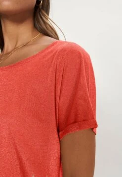 Mos Mosh Kay Tee - T-Shirt Basic - Burnt Ochre -Mode Dameskleding Winkel 9b4e1209f78c49ef8443629c0112700a