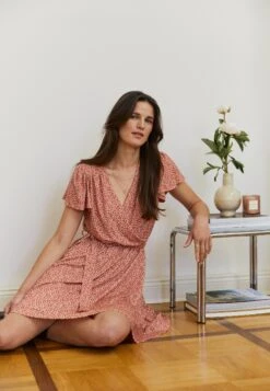 Anna Field Jurk - Brown/White