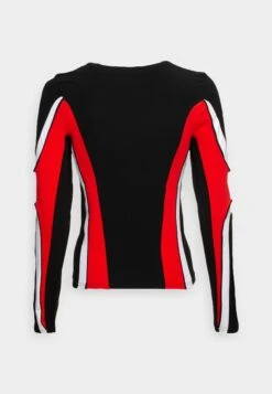 WEEKDAY Rush Biker Long Sleeve - Longsleeve - Black/Red Colblock -Mode Dameskleding Winkel a7ab223ed5f94068a4b4346e0a368c00