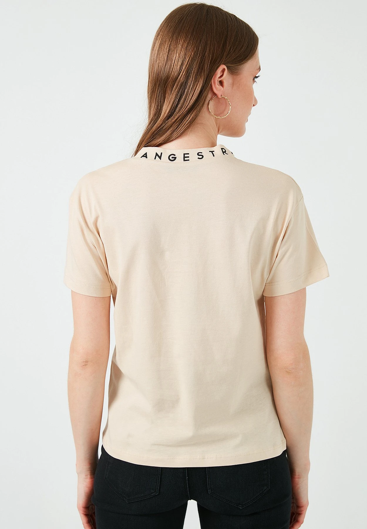 LELA Regular Fit - T-Shirt Print - Stone Colored 4 LELA Regular Fit - T-Shirt Print - Stone Colored - Afbeelding 2