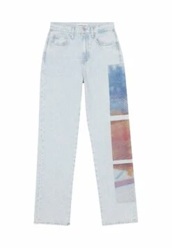 Calvin Klein Jeans High Rise Printed - Straight Leg Jeans - Denim Light -Mode Dameskleding Winkel ad870a5e0fb74ccb939a55f3907abe59
