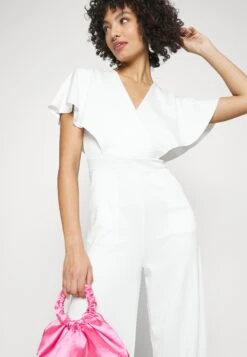 Wedding Betty V Neck Wrap - Jumpsuit - White -Mode Dameskleding Winkel b2be8dc283c04e949a194b3f609b96e3