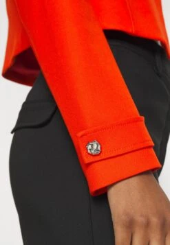 Boss Slim-Fit Cropped Jacket With Collarless Styling - Blazer - Bright Orange -Mode Dameskleding Winkel bb607565ad214fe7ad01aa023f77e9b8