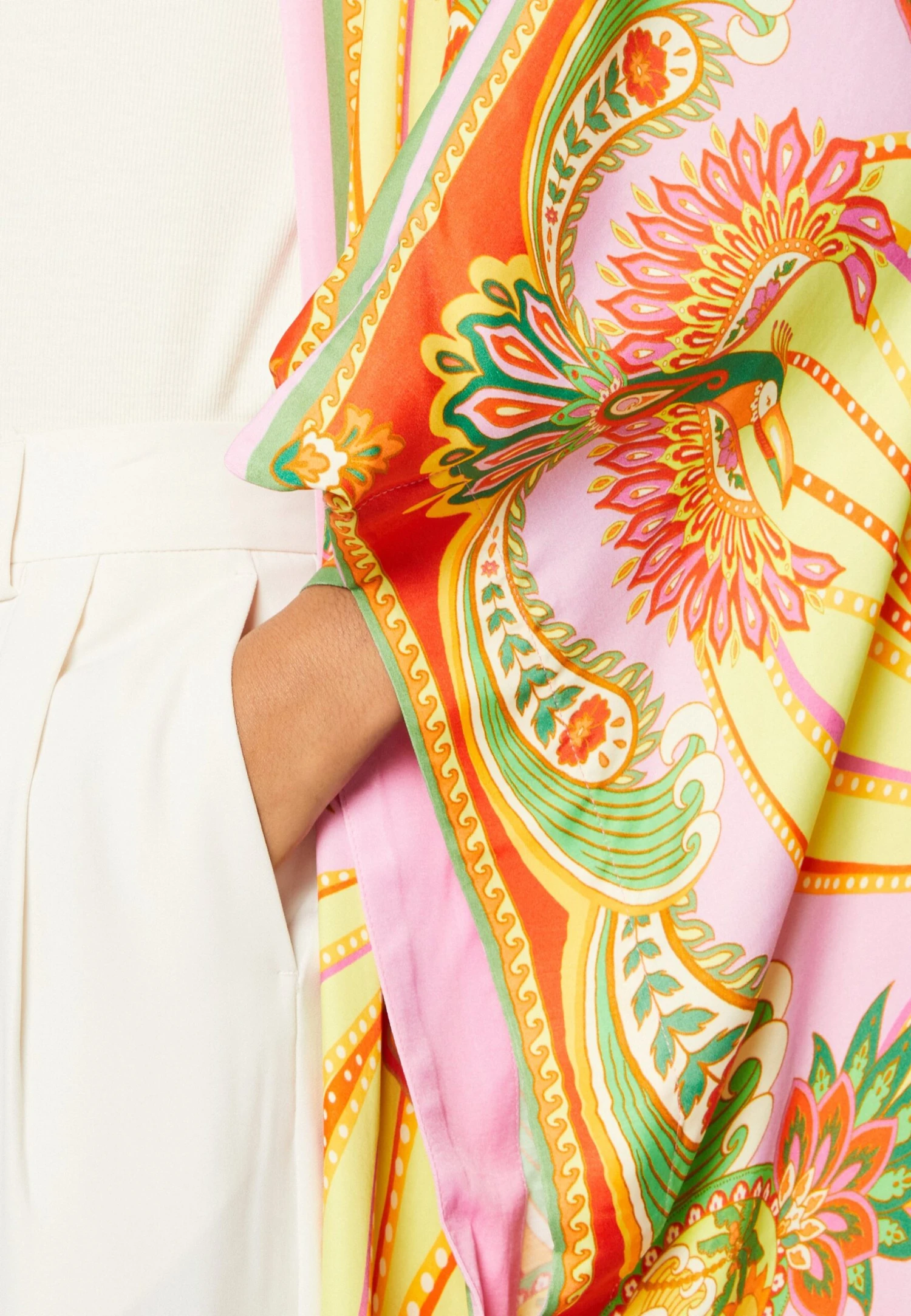 Farm Rio Beach Toucans Scarf Kimono - Lichte Jas - Multicolor 8 Farm Rio Beach Toucans Scarf Kimono - Lichte Jas - Multicolor - Afbeelding 6