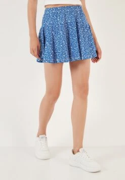LELA Flowered Elastic Waist - Shorts - Royal Blue 9 LELA Flowered Elastic Waist - Shorts - Royal Blue -Mode Dameskleding Winkel c766755568504ae88f2d20fc6c8c8fdb
