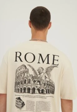 YOURTURN Rome Tee Unisex - T-Shirt Print - Mottled Light Brown -Mode Dameskleding Winkel c774f4903f4a4a26b535e119279a3abe