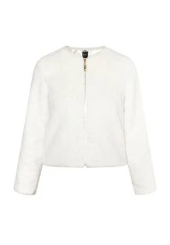 Faina Embell - Imitatieleren Jas - Wollweiss -Mode Dameskleding Winkel c9f5b8770b39441e8ee62fe1091db801