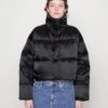 Calvin Klein Shine Puffer Down Coat - Gewatteerde Jas - Black