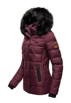 Marikoo Unique - Winterjas - Dark Red Melange -Mode Dameskleding Winkel d572b3e63a9c47478abb468b036ff6b6