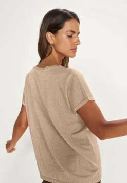 Mos Mosh Kay Tee - T-Shirt Basic - Gold -Mode Dameskleding Winkel de9532f1c79845749d31cd33d95af152