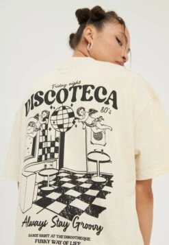 YOURTURN Unisex - T-Shirt Print - Mottled Light Brown -Mode Dameskleding Winkel effd2747a979496f960042514358cad9