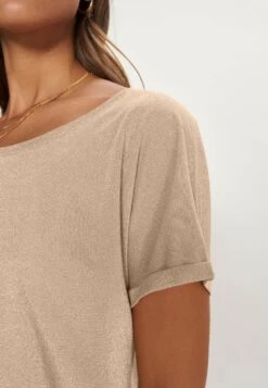 Mos Mosh Kay Tee - T-Shirt Basic - Gold -Mode Dameskleding Winkel f17c78270f854f128528074fdcbf0a3c