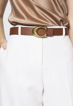 Coach Sculpted Reversible Belt - Riem - Black/Saddle 8 Coach Sculpted Reversible Belt - Riem - Black/Saddle -Mode Dameskleding Winkel f3c44b4098f64f819e7203b880cf1c8a