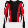 WEEKDAY Rush Biker Long Sleeve - Longsleeve - Black/Red Colblock -Mode Dameskleding Winkel f6b179c672f0463d84d14fedd4060230