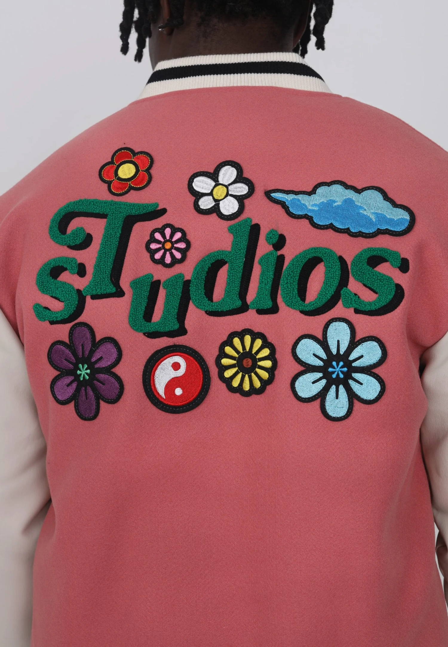 Lamar Varsity Jacket Unisex - Imitatieleren Jas - Coral 11 Lamar Varsity Jacket Unisex - Imitatieleren Jas - Coral - Afbeelding 9