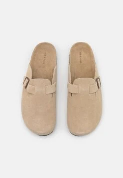 Pier One Leather Unisex - Pantoffels - Beige -Mode Dameskleding Winkel fb9c0aed91d14aa2a90f9e1af6a1df5d